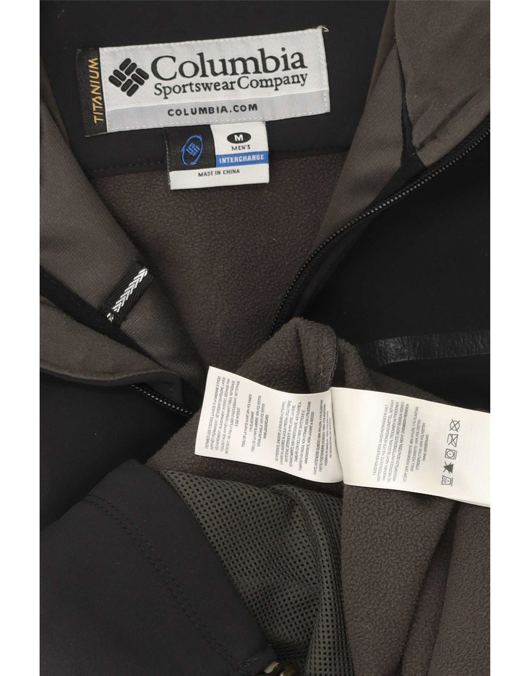 Columbia Mens Titanium Windbreaker Jacket UK 38 Medium Sort Polyester