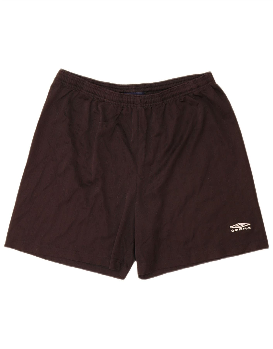 Męskie spodenki sportowe Umbro, duże, czarne, poliestrowe prążki