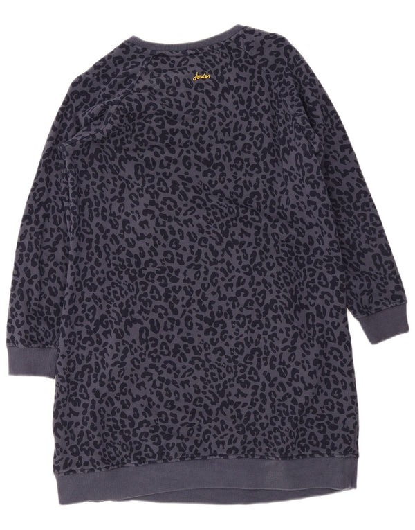 Abito maglione da donna a maniche lunghe Joules UK 12 medio blu navy stampa animalier