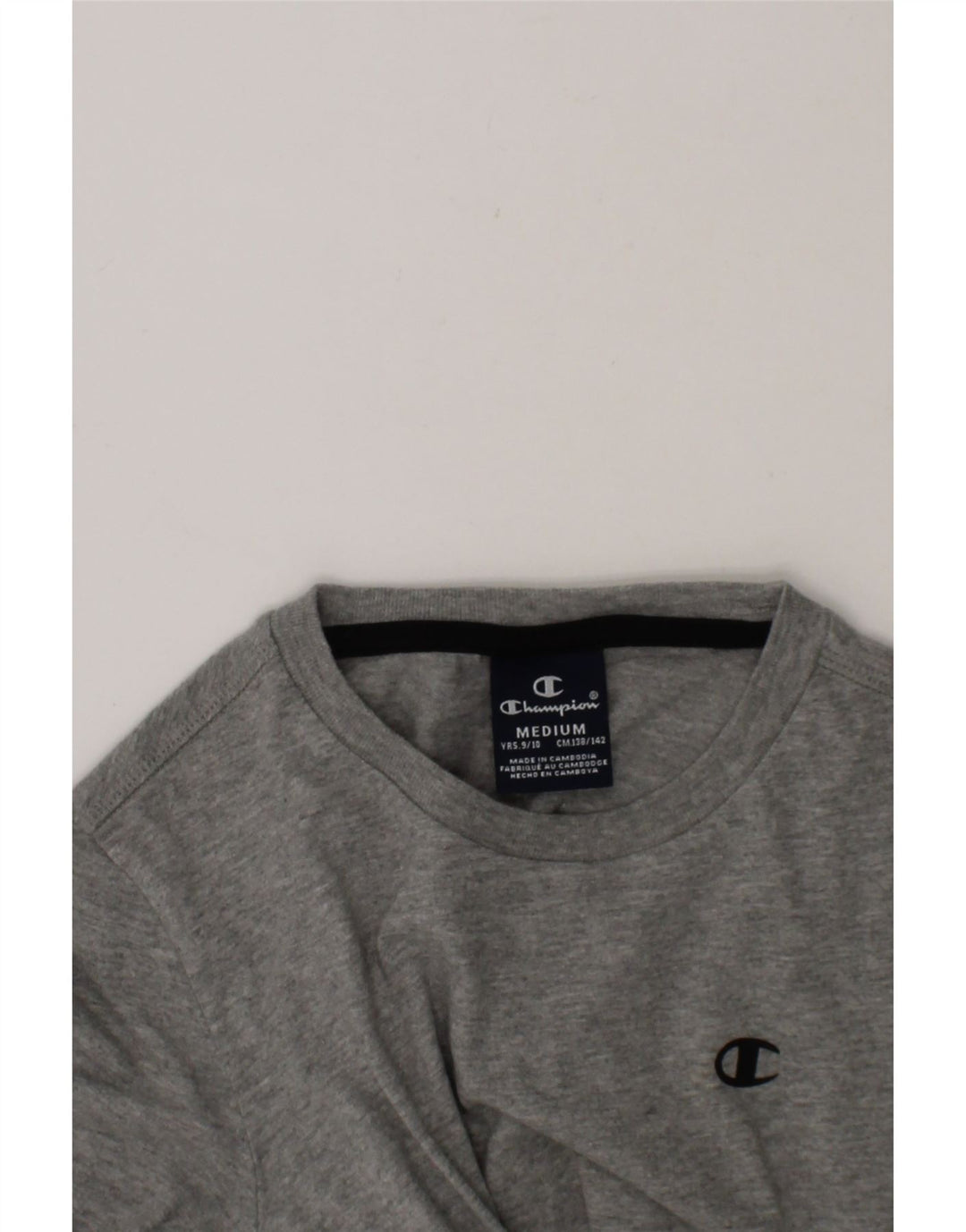 CHAMPION Boys T-Shirt Top 9-10 Years Medium  Grey Cotton Vintage Champion and Second-Hand Champion from Messina Hembry 