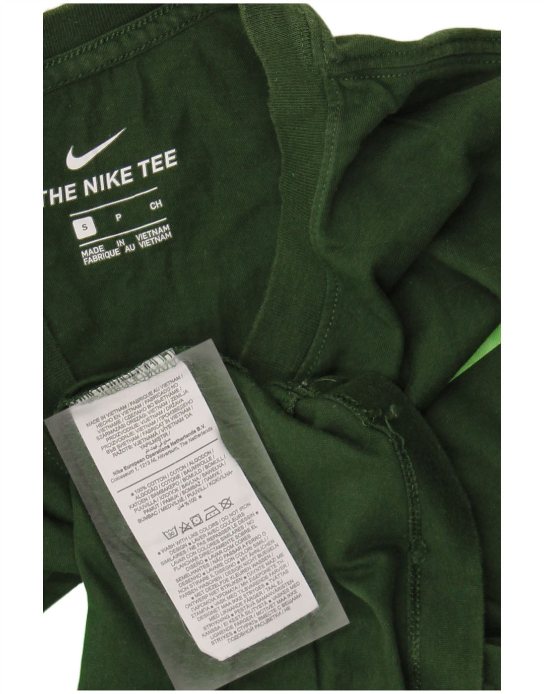 NIKE Mens Graphic T-Shirt Top Small Green Cotton