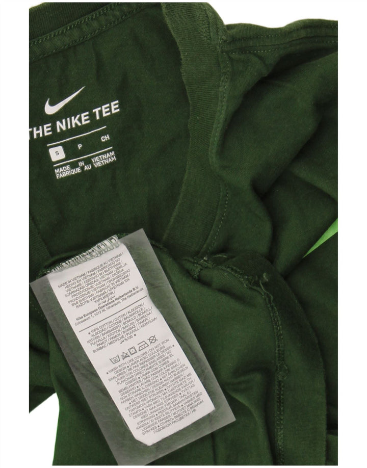 NIKE Mens Graphic T-Shirt Top Small Green Cotton