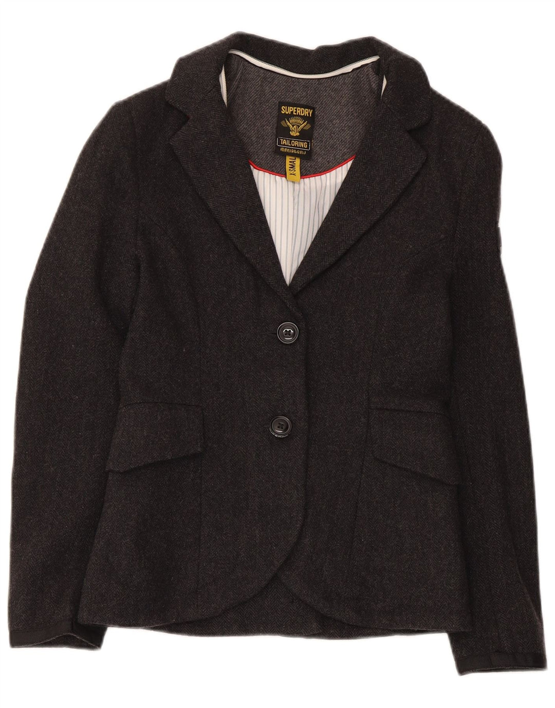 Superdry γυναικείο μπουφάν blazer UK 6 XS γκρι μαλλί