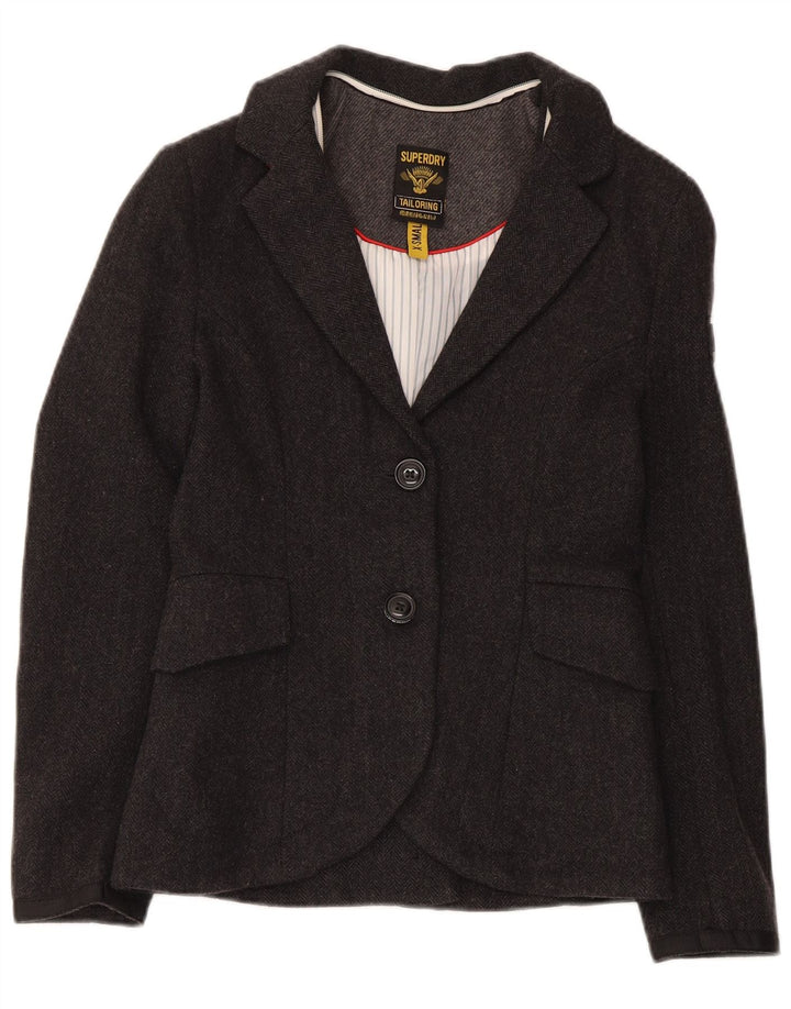 Superdry γυναικείο μπουφάν blazer UK 6 XS γκρι μαλλί