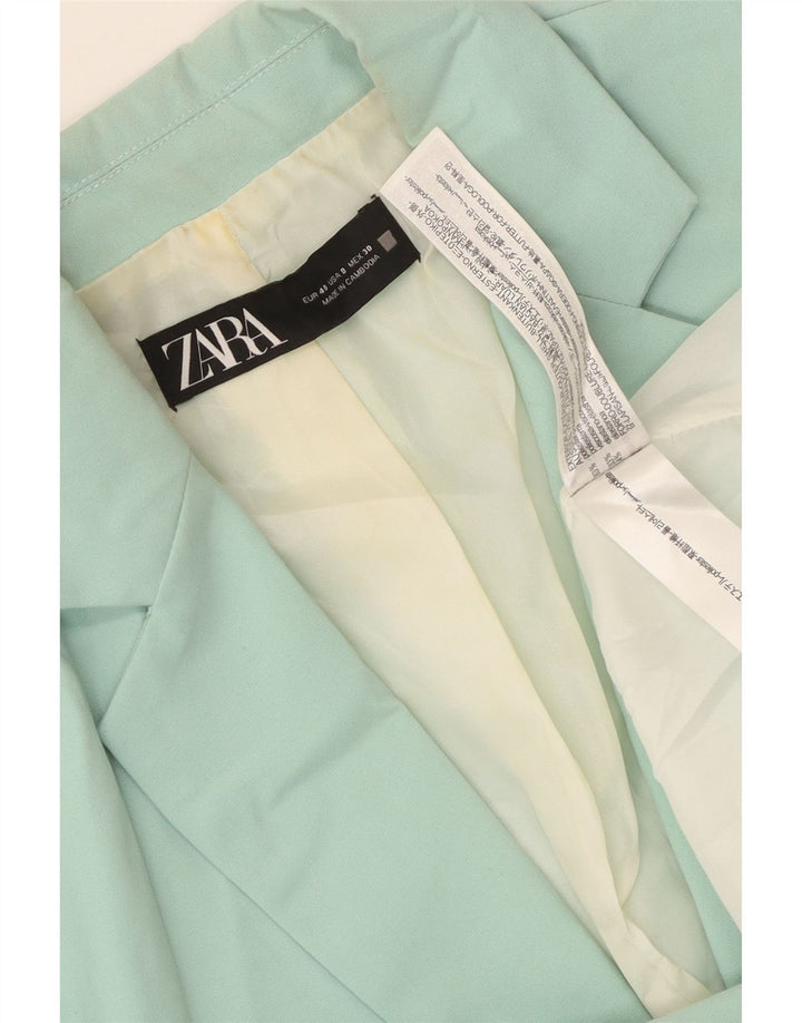 Женский пиджак на 1 пуговице Zara EU 40, средний зеленый полиэстер
