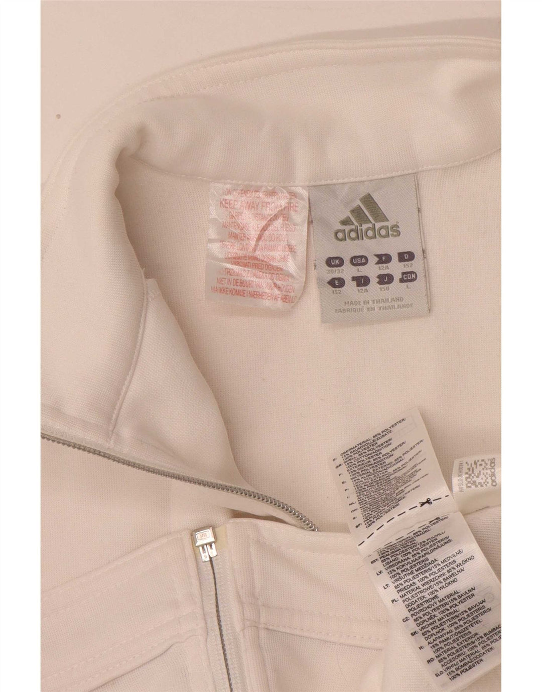 Adidas Veste de Survêtement Graphique Fille 11-12 Ans Blanc Polyester