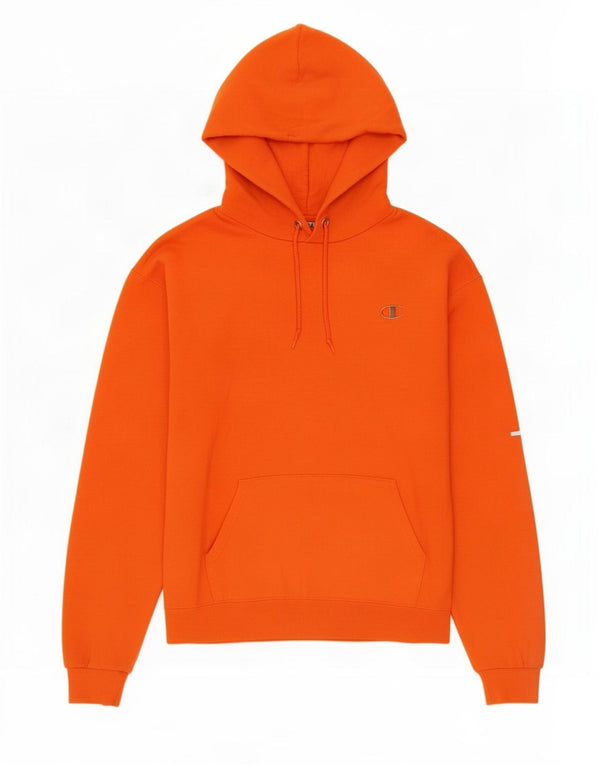 Champion Mens Graphic Hoodie Jumper Large Orange