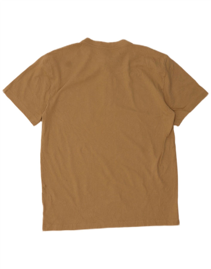 Dickies Mens T-Shirt Top Large Beige Cotton