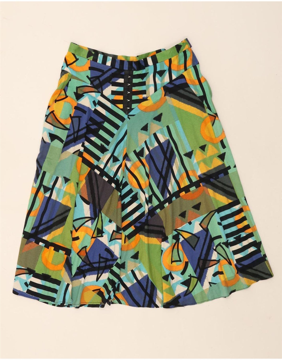 Josephine Womens A-Line Skirt IT 42 Large W32 Multicoloured Geometric