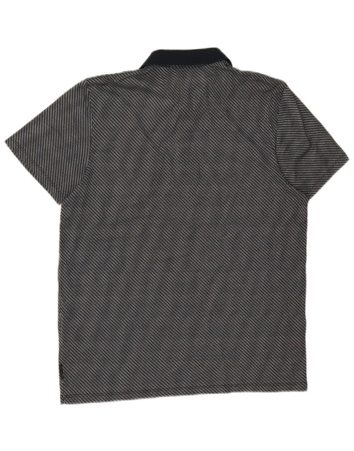 Ted Baker Herre Polo Shirt Størrelse 4 Large Navy Blue Spotted Polyester