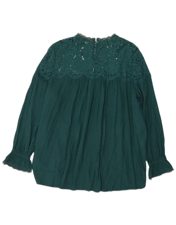 Marks & Spencer Blusa para Mujer Top UK 22 3XL Viscosa Verde