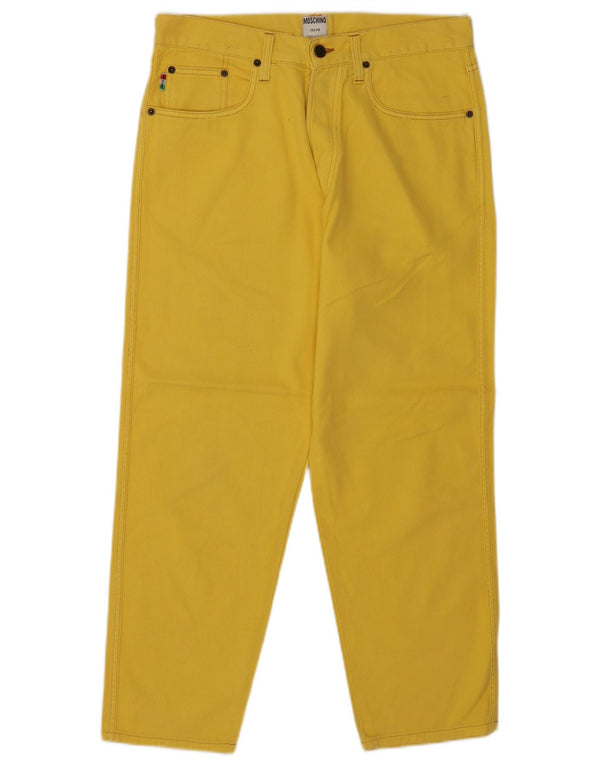 Moschino Mens Tapered Farmer W34 L28 Yellow Cotton
