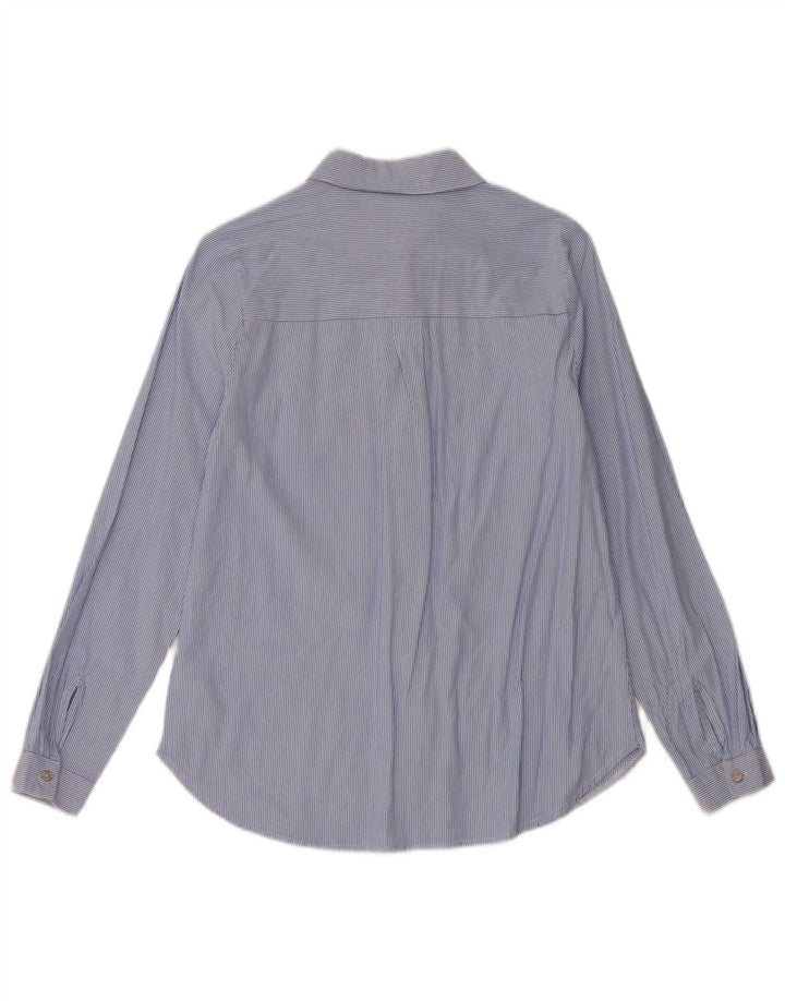 Monsoon Womens Shirt UK 8 Small Blue Floral Cotton