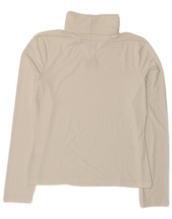 Tommy Hilfiger Donna Graphic Top Manica Lunga UK 14 Large Bianco