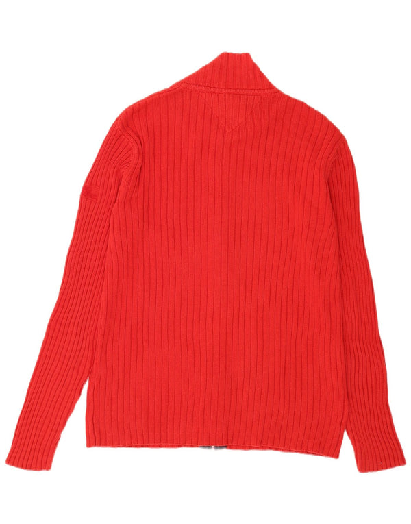 Tommy Hilfiger Mens Full Zip Cardigan Sweater XL Red Cotton
