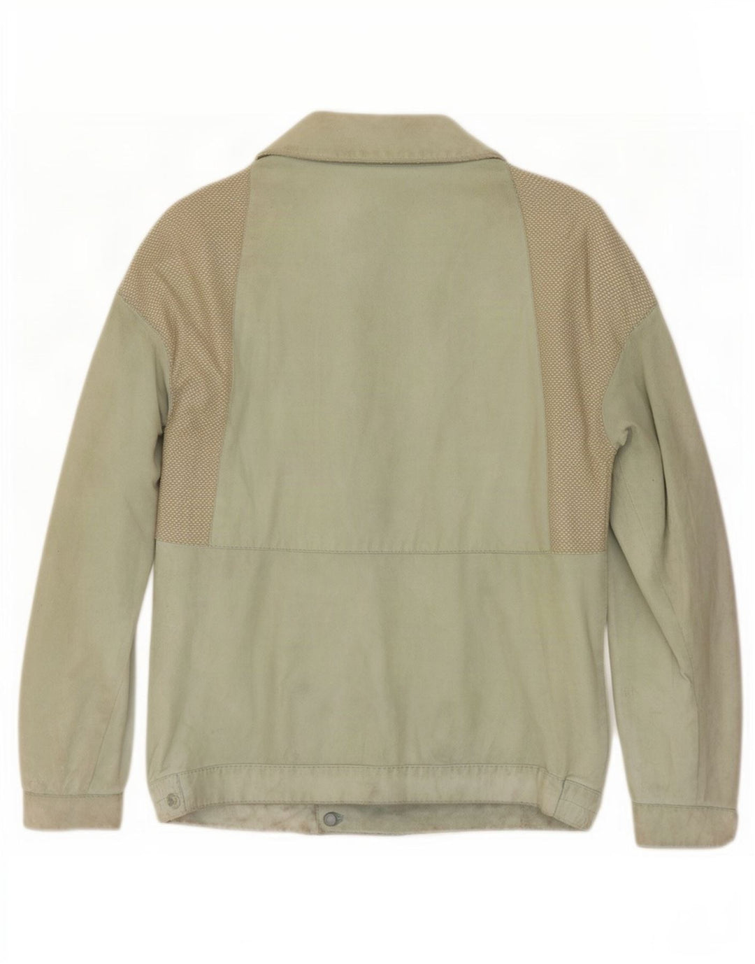 Vintage Womens Suede Jacket IT 44 Medium Green Leather