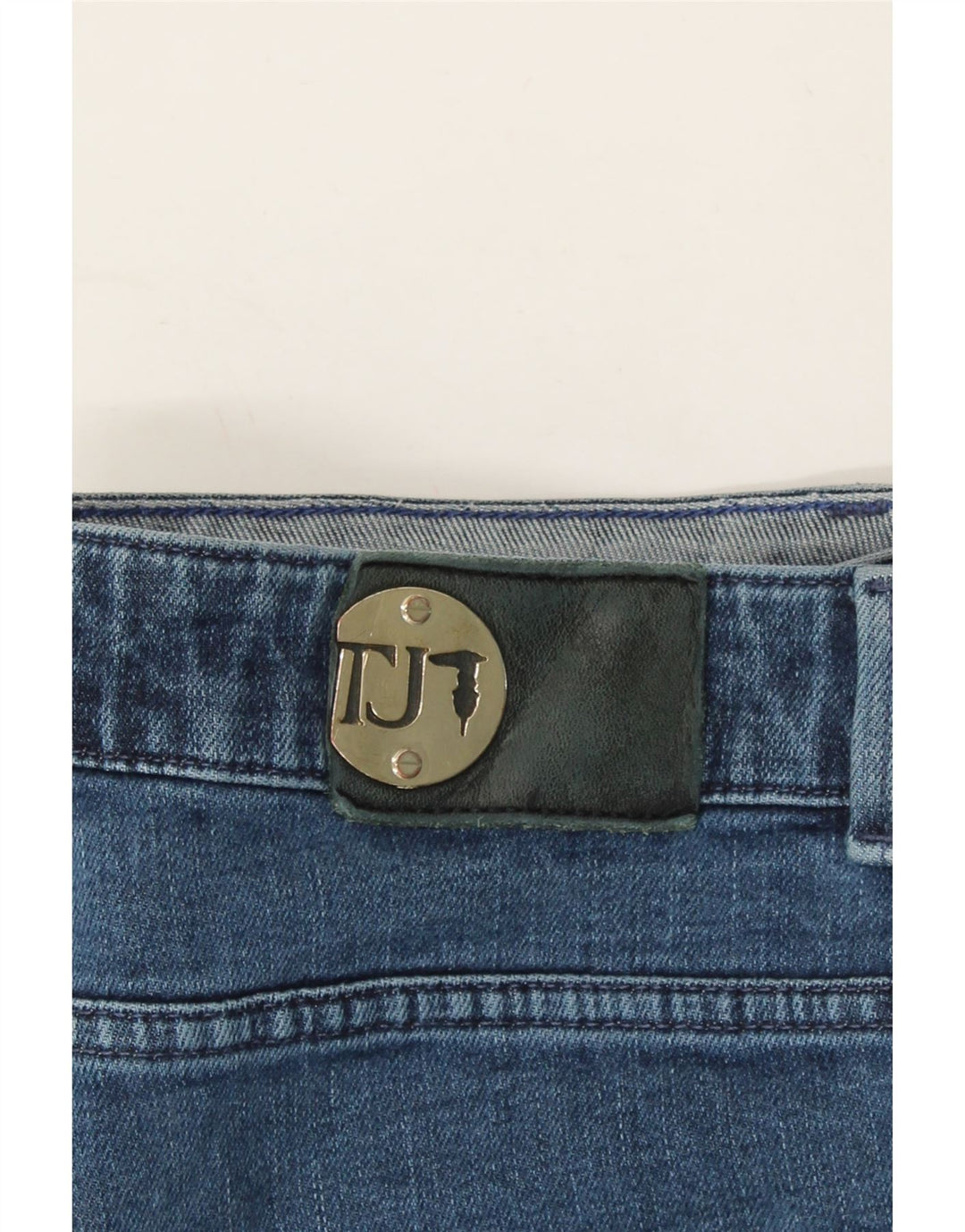 TRUSSARDI Womens Straight Jeans W29 L29 Blue Cotton Vintage Trussardi and Second-Hand Trussardi from Messina Hembry 