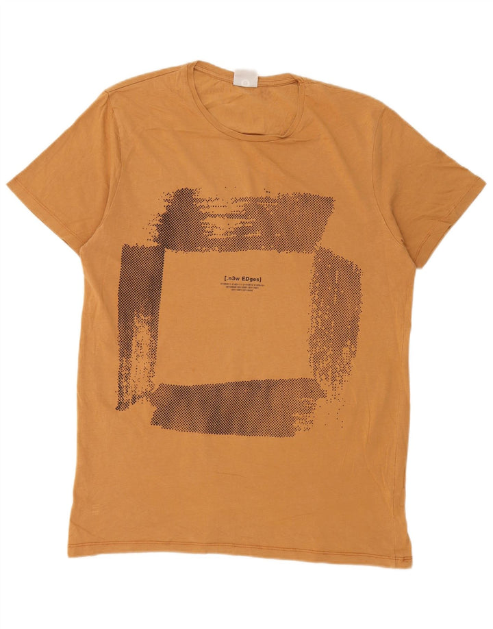 Jack & Jones Herre Grafisk T-Shirt Top Stor Gul