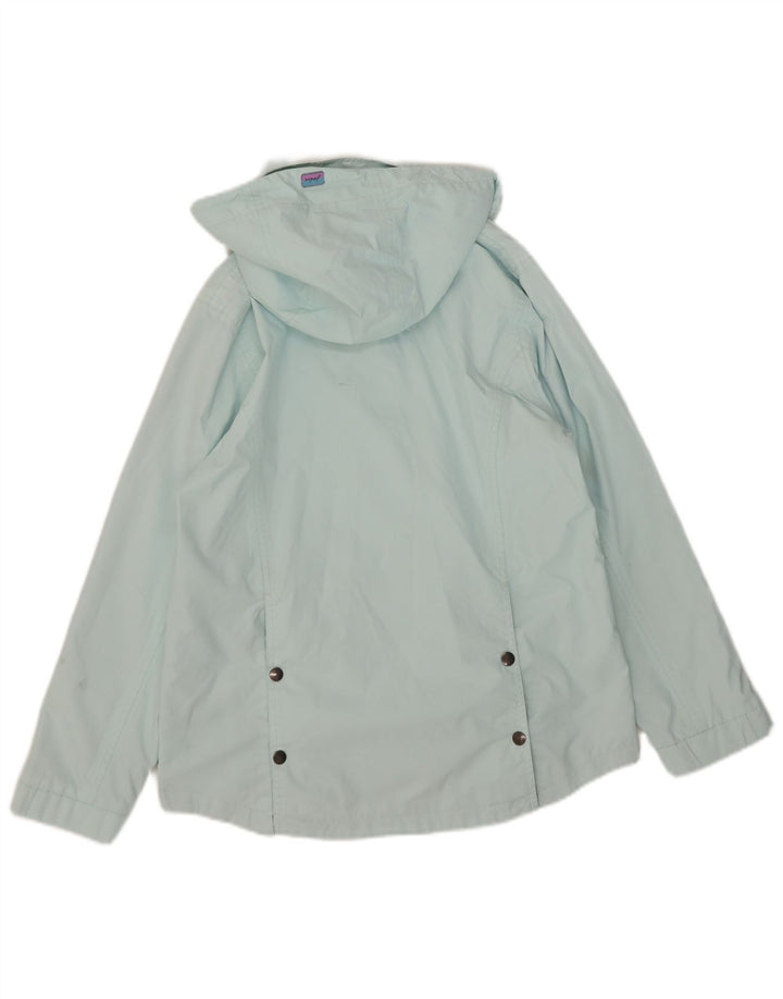 Joules Womens Hooded Rain Jacket UK 8 Small Turquoise Polyester