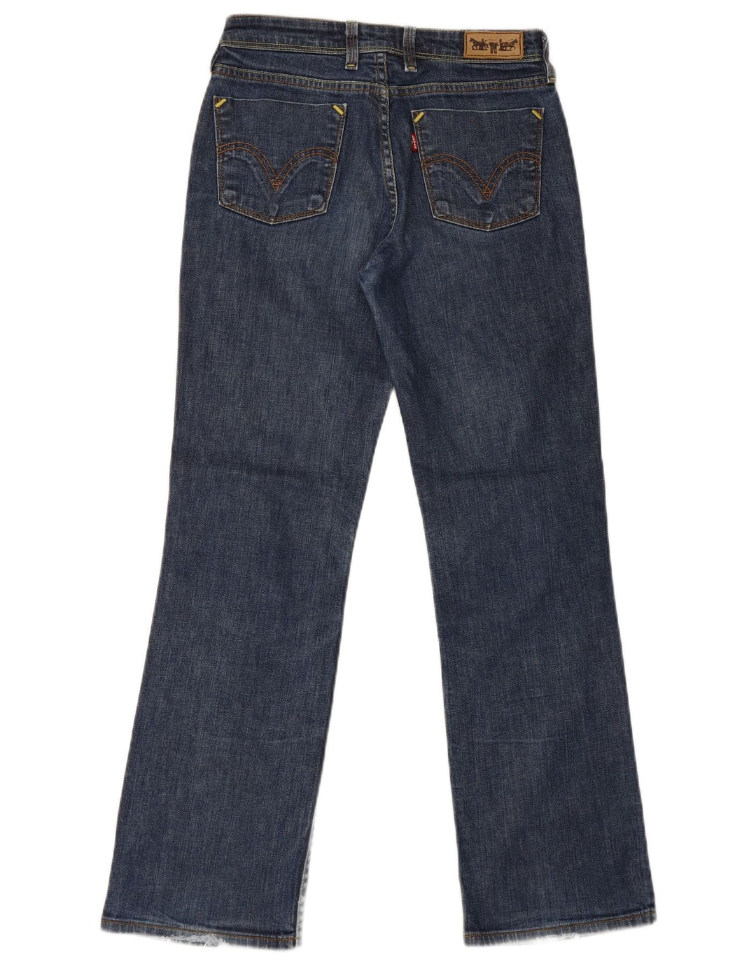 Levi's Womens 627 Straight Jeans W28 L30 Blue Cotton