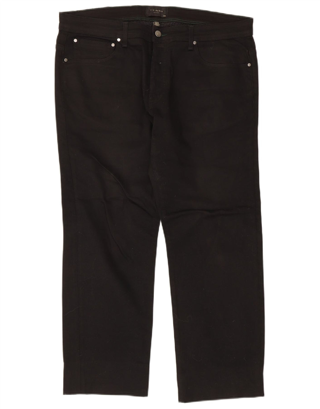 Jeans dritti da uomo Ted Baker W36 L26 cotone nero