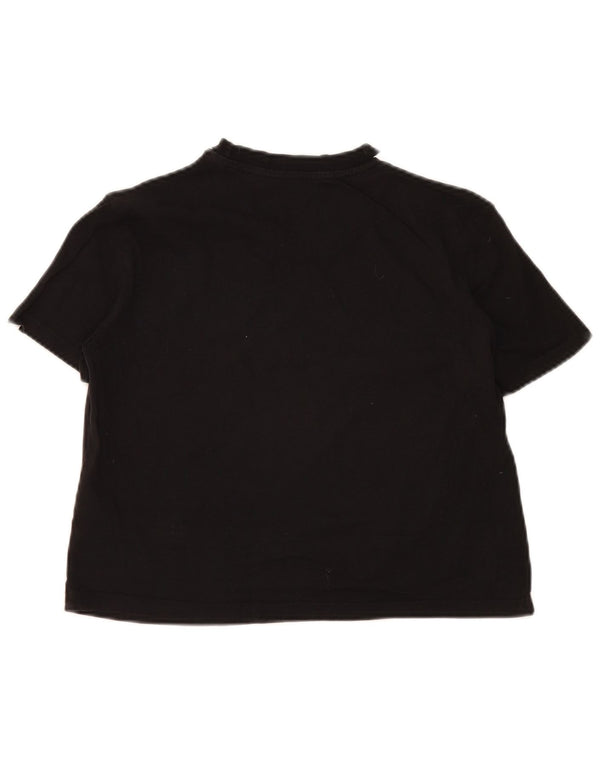 Adidas Womens Crop T-Shirt Top UK 8/10 Small Black Bomuld