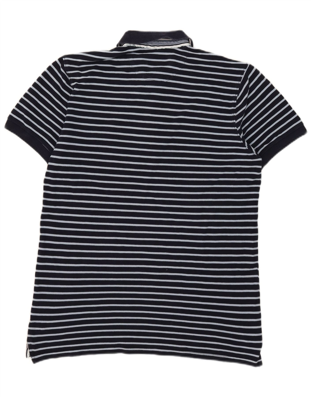 Massimo Dutti Polo Homme Large Bleu Marine Rayé