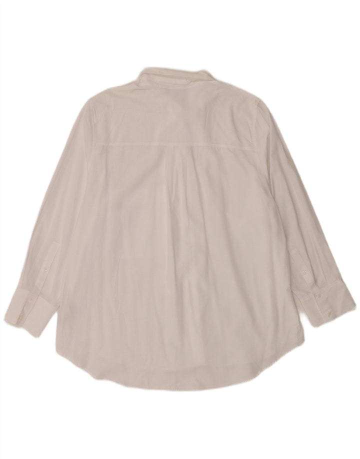 Marks & Spencer Womens Oversized Shirt UK 18 XL White Cotton