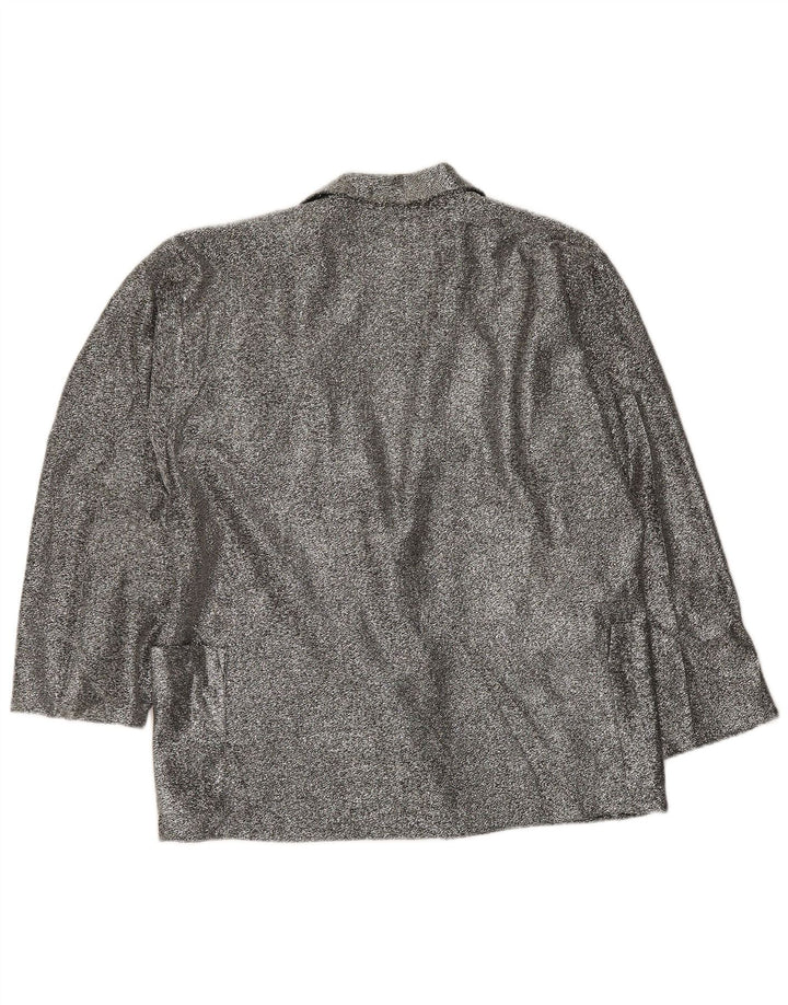 Yessica Womens 1 Button Blazer Jacket EU 44 XL Grey Polyester