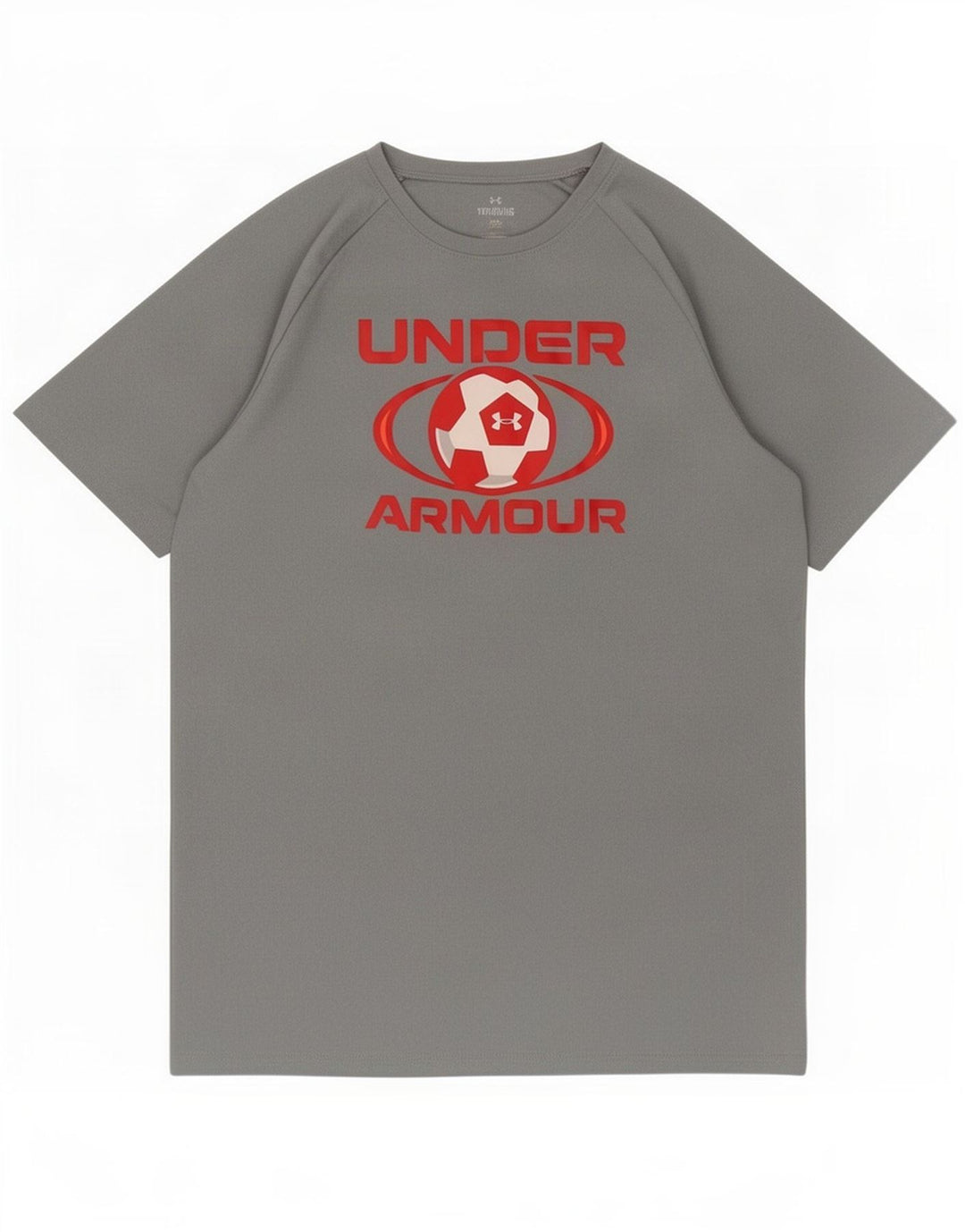 Under Armour Boys Graphic T-Shirt Top 13-14 Years XL Grey Polyester