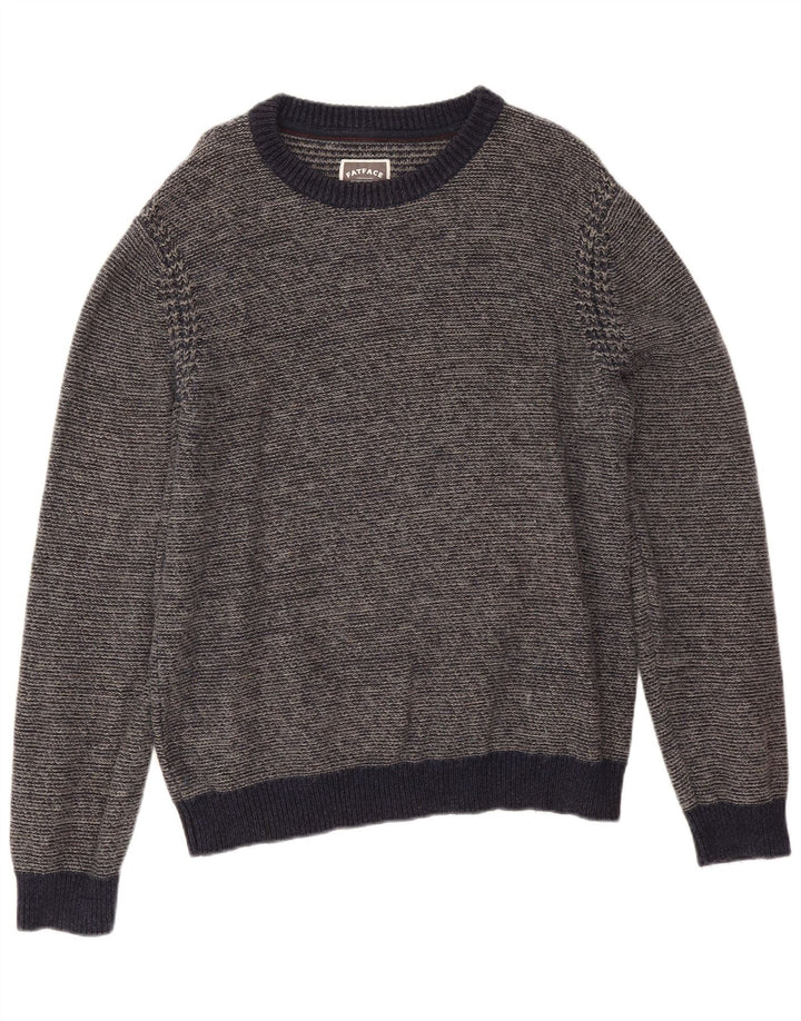 Fat Face Mens Boat Neck Jumper Sweater Large Grey Cotton