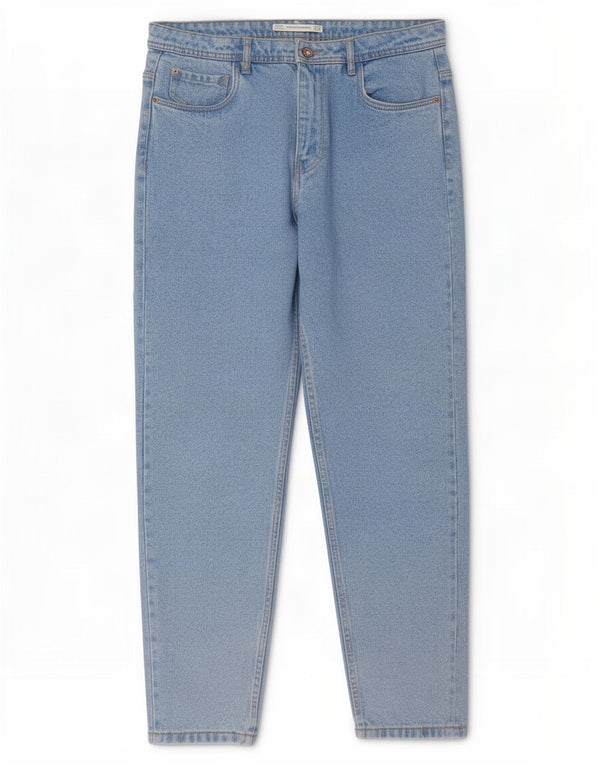 Zara Damen Trafaluc High Rise Tapered Jeans EU 40 Medium W30 L27 Blau