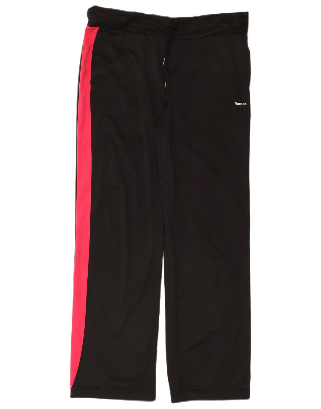 REEBOK Womens Tracksuit Trousers UK 14 Medium  Black Colourblock