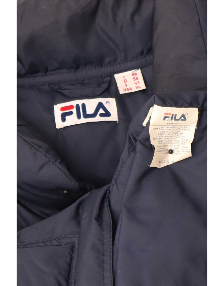 Fila Herre Polstret Gilet IT 56 XL Marineblå polyamid