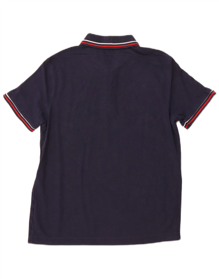 LOTTO Mens Polo Shirt Medium Navy Blue Cotton