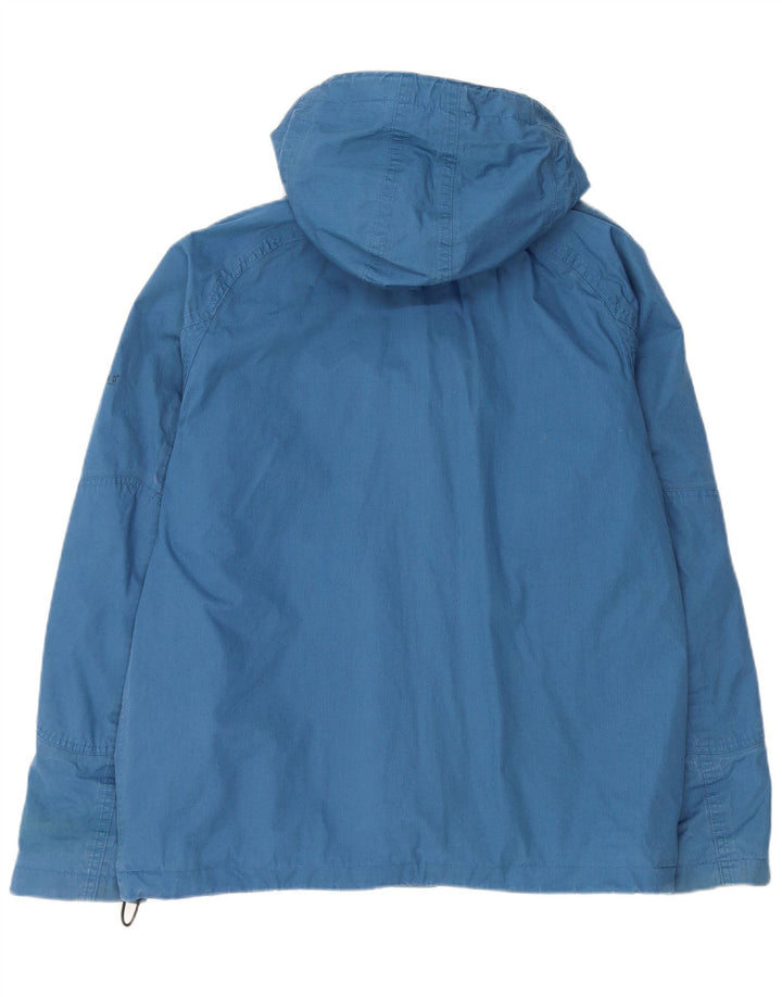 Giacca a vento con cappuccio da uomo TIMBERLAND UK 36 Small Blu Poliestere