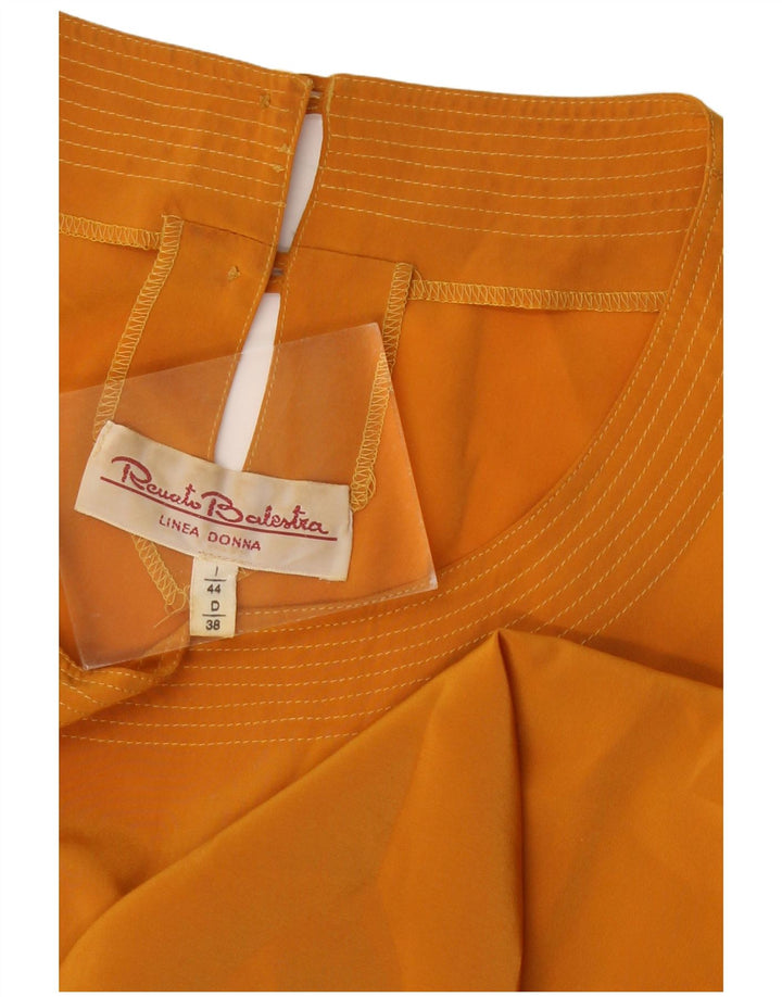 RENATO BALESTRA Womens Blouse Top IT 44 Medium Orange