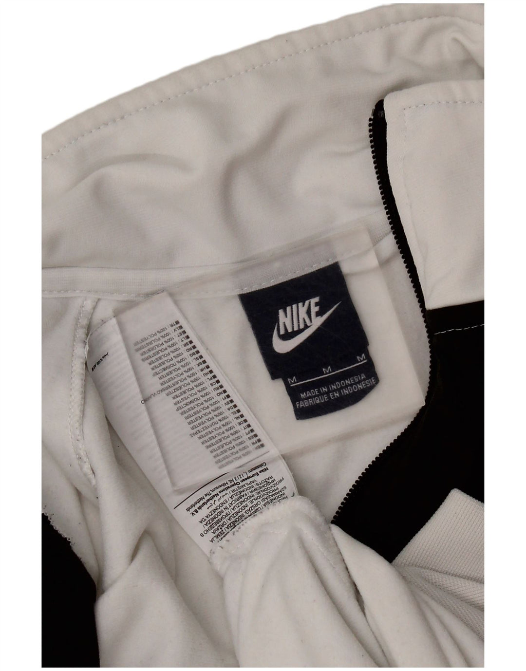 NIKE Herren-Trainingsanzugoberteil mit Grafik, mittelweißes Farbblock-Polyester