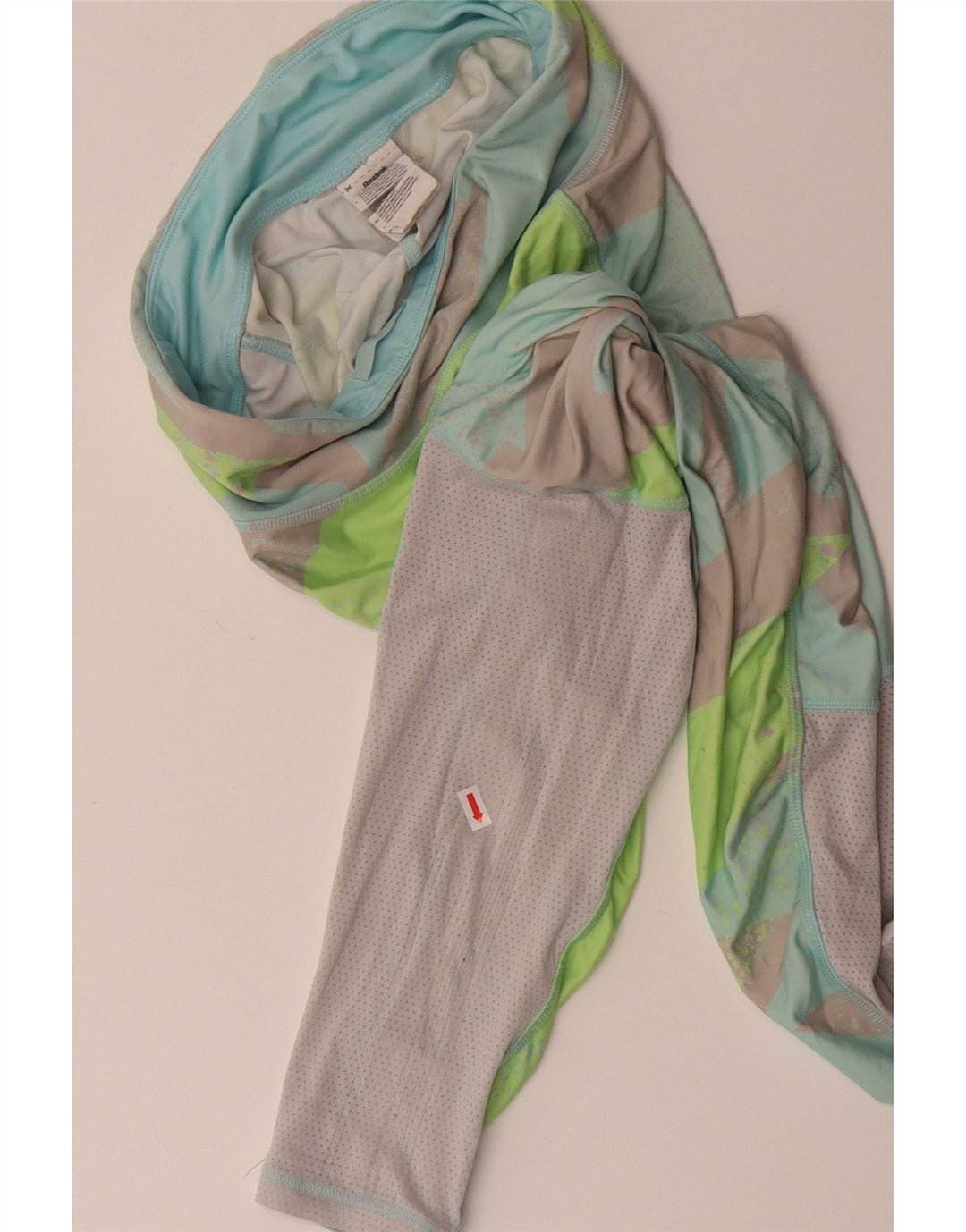 REEBOK Womens Leggings UK 8/10 Small  Green Colourblock Polyester