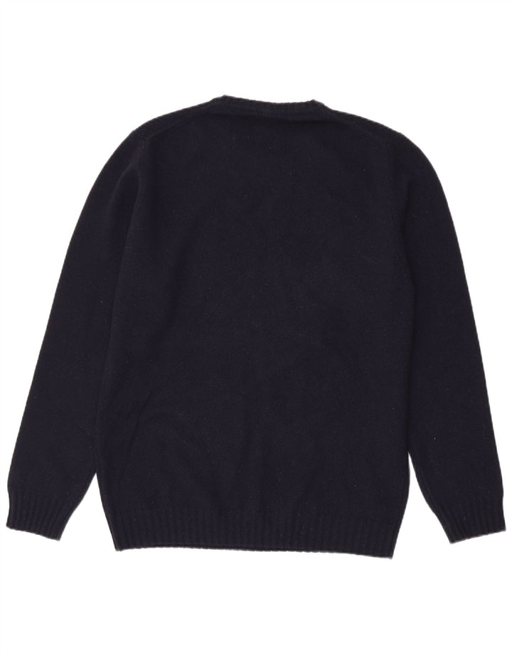 Massimo Dutti Mens Crew Neck Jumper Sweater XL Navy Blue