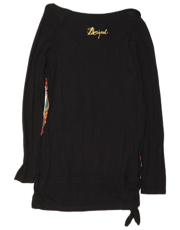 Top túnica feminina Desigual UK 18 XL preto floral