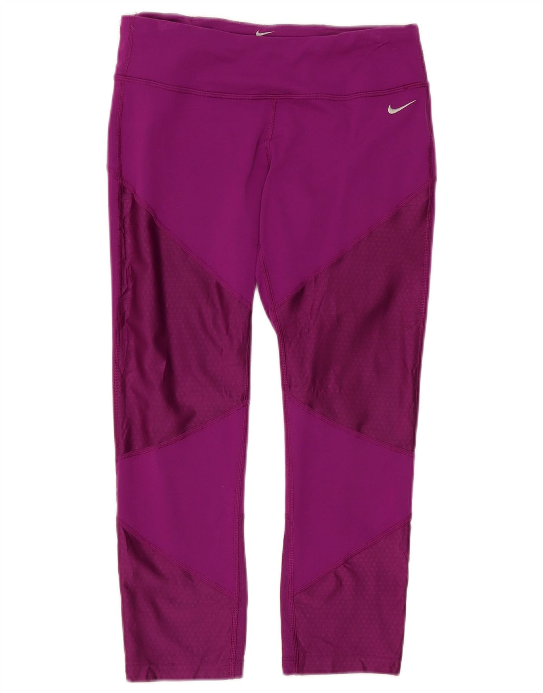 Nike Womens Capri Leggings UK 12 Medium Purple Colourblock Nylon