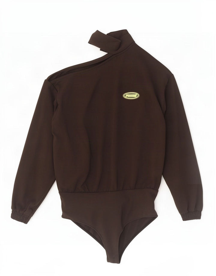 Damskie body na jedno ramię Puma UK 10, małe, czarne, poliestrowe