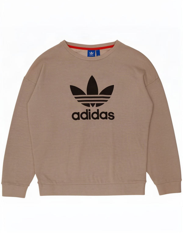 Adidas Damen Graphic Sweatshirt Pullover UK 14 Large Grau