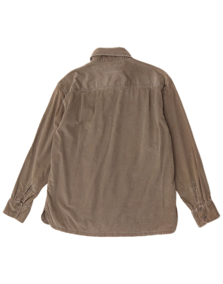 Wrangler Mens Corduroy Shirt Medium Grey