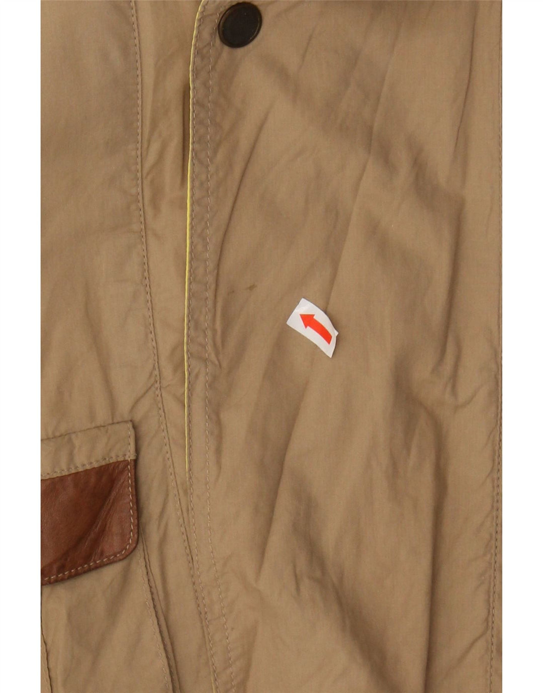 CIESSE PIUMINI Mens Utility Jacket IT 48 Medium Beige Cotton