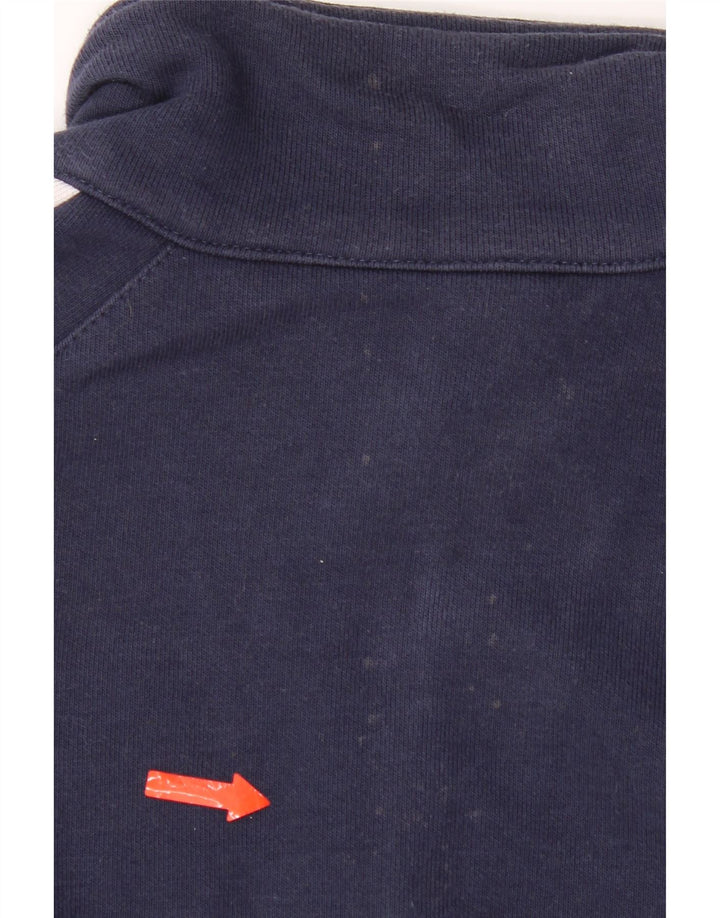 Champion Womens Tracksuit Top Jacket UK 16 Large Navy Blue Colourblock