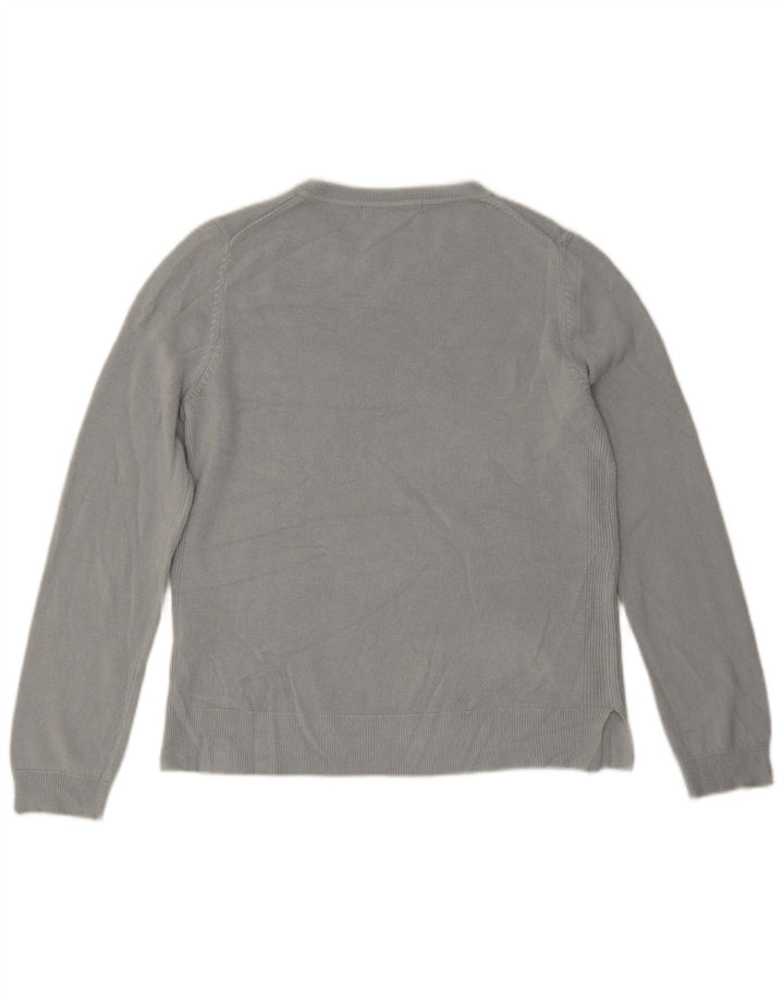 Marks & Spencer Womens Crew Neck Jumper Sweater UK 12 Medium  Blue Acrylic