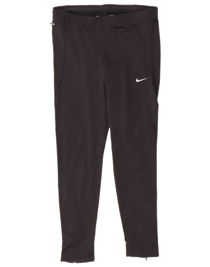 Nike Womens Dri Fit Leggings UK 12 Medium Black Polyester