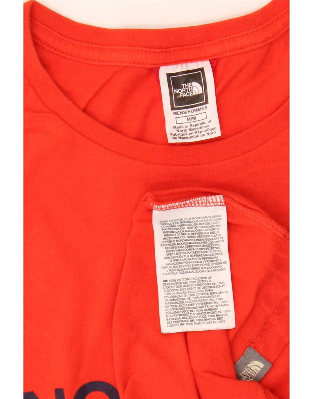 The North Face Mens Graphic T-Shirt Top Medium Red Cotton